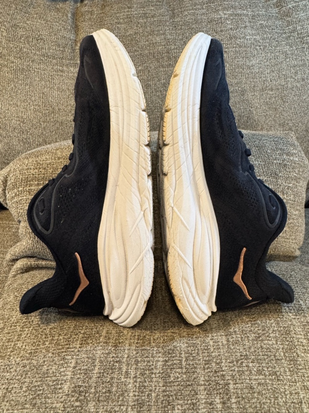 Hoka Clifton 10 Black/Rose Gold 1162031 BRGL Size 12 - Picture 4 of 11
